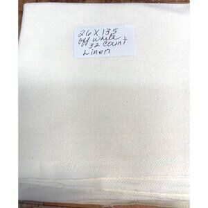 Off White 26 X 13.5 32 Count Linen Fabric Crafting Textile